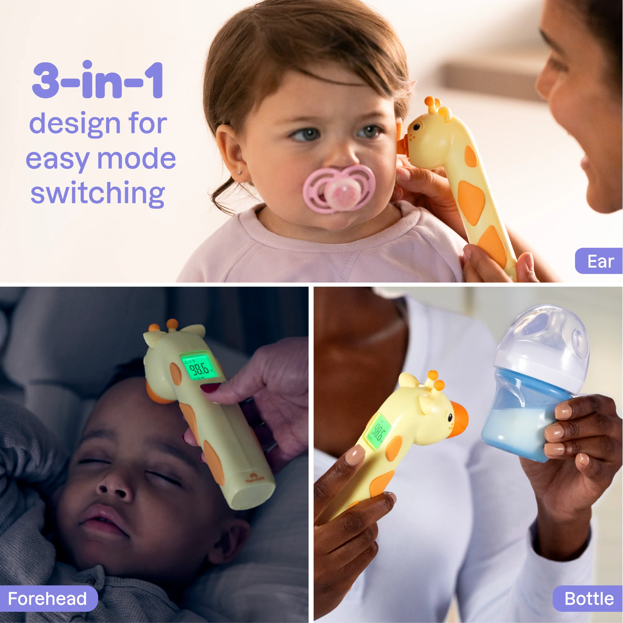 Playhouse MD 3-in-1 Infrared Thermometer for Kids & Adults