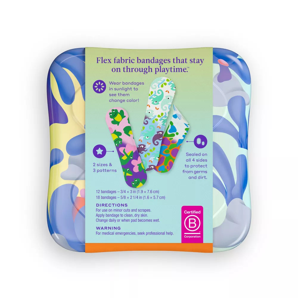 Welly Flex Fabric Bandages - Color-changing
