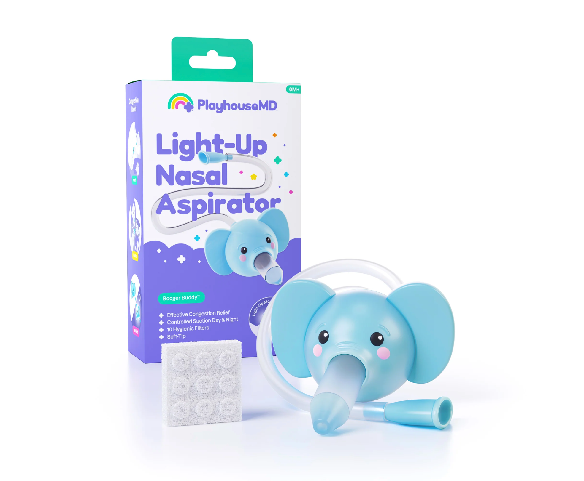 PlayhouseMD Light-Up Nasal Aspirator (Luna the Elephant)