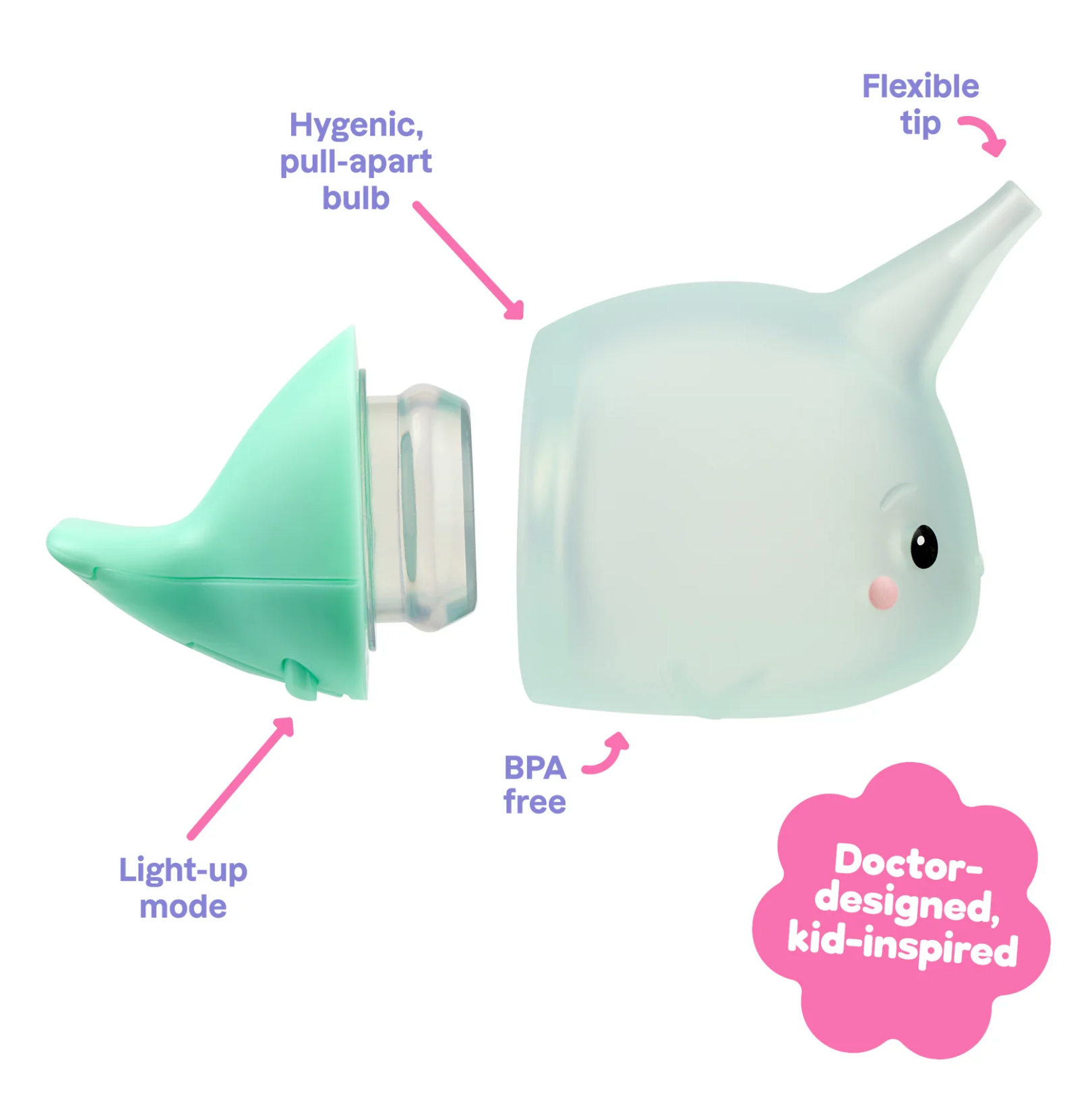 PlayhouseMD Light-Up Nasal Bulb (Noa the Narwhal)