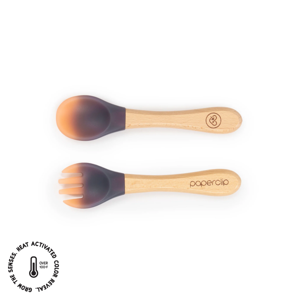 Paperclip Color-changing Spoon & Spork Set
