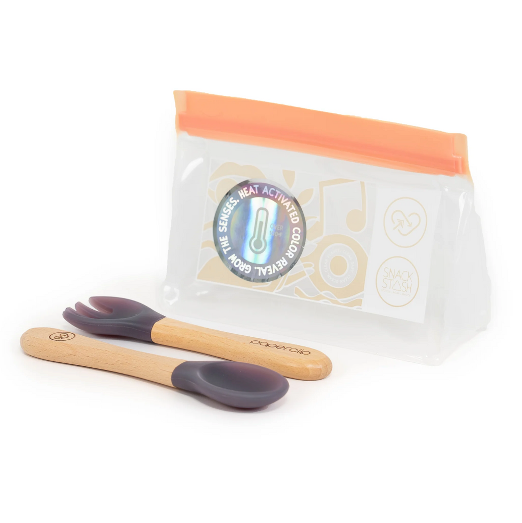 Paperclip Color-changing Spoon & Spork Set