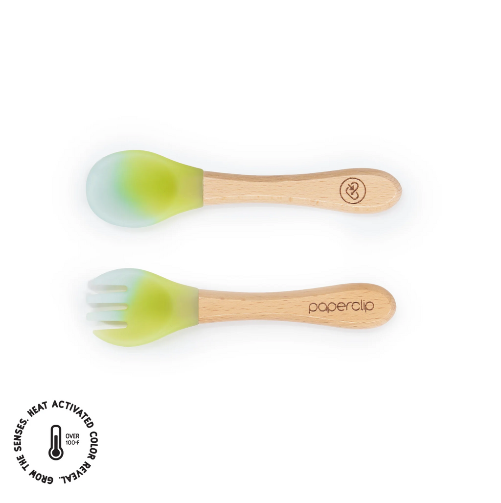 Paperclip Color-changing Spoon & Spork Set