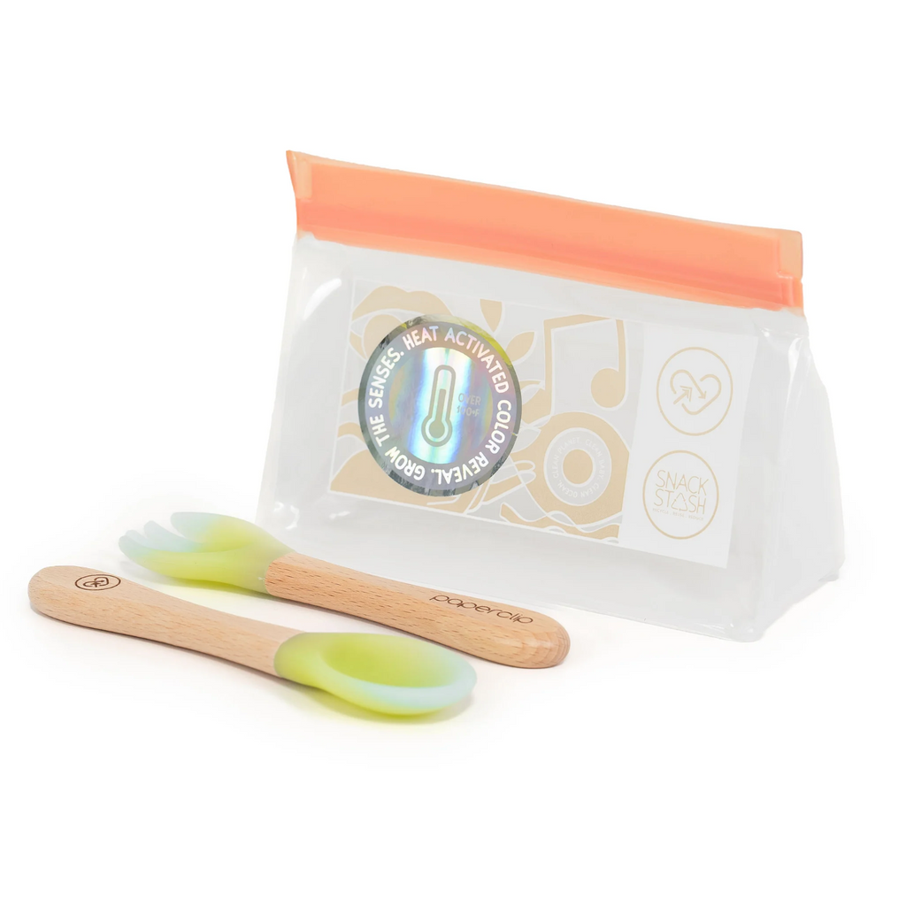 Paperclip Color-changing Spoon & Spork Set
