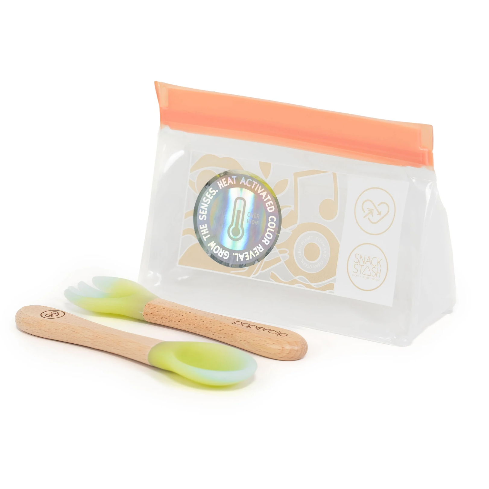 Paperclip Color-changing Spoon & Spork Set