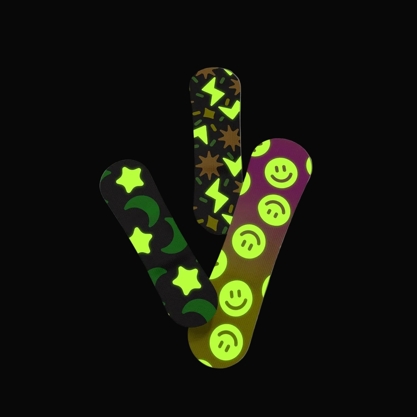 Welly Flex Fabric Bandages - Glow-in-the-Dark