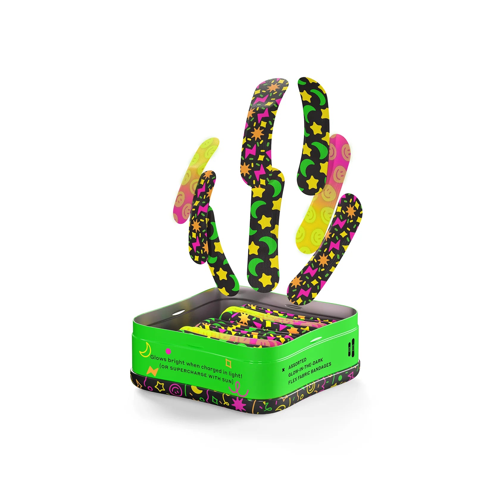 Welly Flex Fabric Bandages - Glow-in-the-Dark